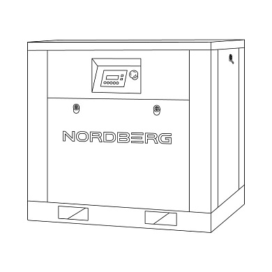 Компрессор винтовой, 15 кВт, 10 бар, 1980 л/мин, без ресивера NORDBERG NCN20