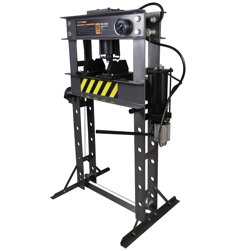 WDK-80150 50T  Пресс пневмогидравлический 50т, ход штока 175мм, раб. диапазон 0-890мм Wiederkraft