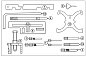 JTC-4234 Набор фиксаторов коленвала и распредвала (FORD, MAZDA) в кейсе
