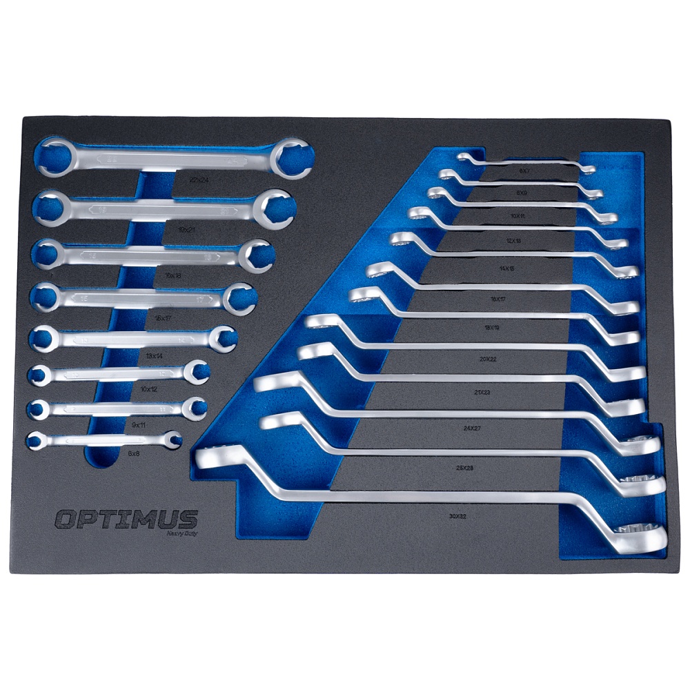 OPT-717M Тележка инструментальная 7 полок с набором инструментов, металлическая столешница OPTIMUS