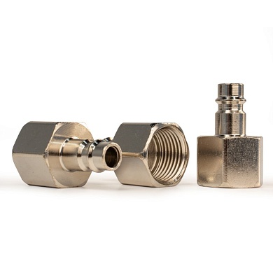 Штуцер папа с внутренней резьбой 1/2F, никелированная сталь, 50шт