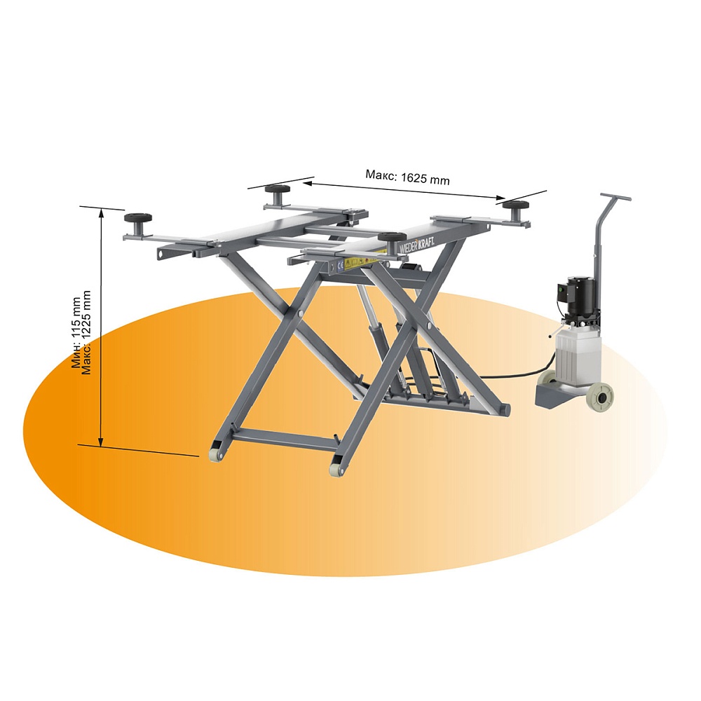 Ножничный подъемник 2,7 т WDK-503