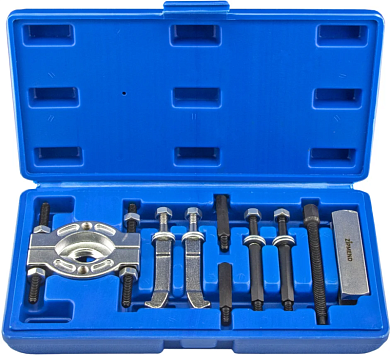 Набор съемников подшипников комбинированный (сегментного типа: 10–30мм; двухлапый: L-50мм), 9пр.