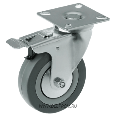 SCgb 42 Поворотная аппаратная колесная опора с тормозом с.р. д100 (VILS)