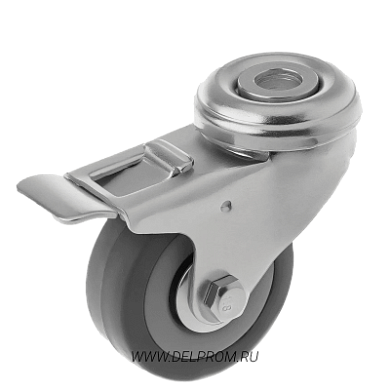 SChgb 25 Аппаратная колесная опора с тормозом с.р. под болт м10 д50 (VILS)