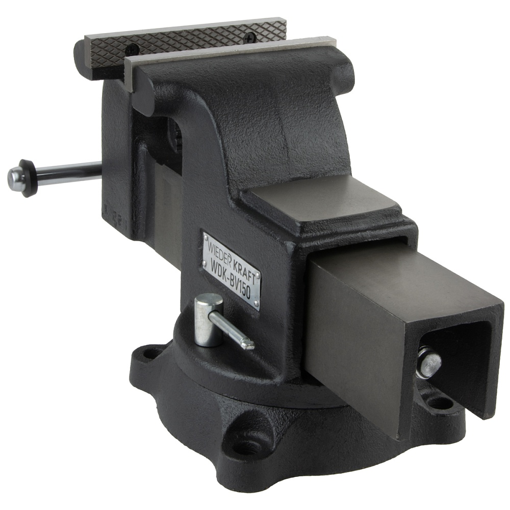 WDK-BV150 Профессиональные слесарные тиски поворотные с наковальней 150 мм Wiederkraft