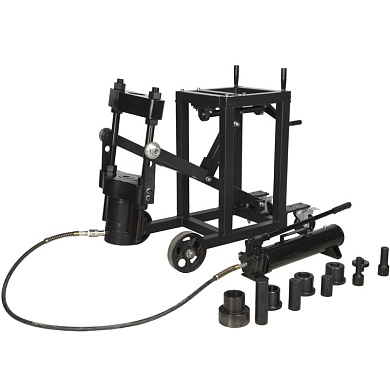 WDK-TKS75M Выпрессовщик шкворней (шкворнедав) гидравлический 75т. С рамой и ручным гидронасосом