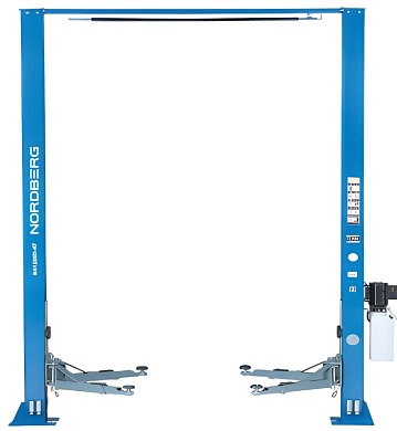 Подъемник 2-стоечный 4 т с верхней синхронизацией, 220 В, синий NORDBERG N4124H-4B (220V)