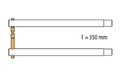 RedHotDot Плечо стандартное L=350 мм для HAMMER DDT (2 шт.) арт. 047914