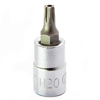 2025TH20 Торцевая головка со вставкой TORX с отверстием  1/4" ТH20