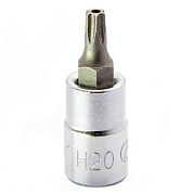 2025TH20 Торцевая головка со вставкой TORX с отверстием  1/4" ТH20