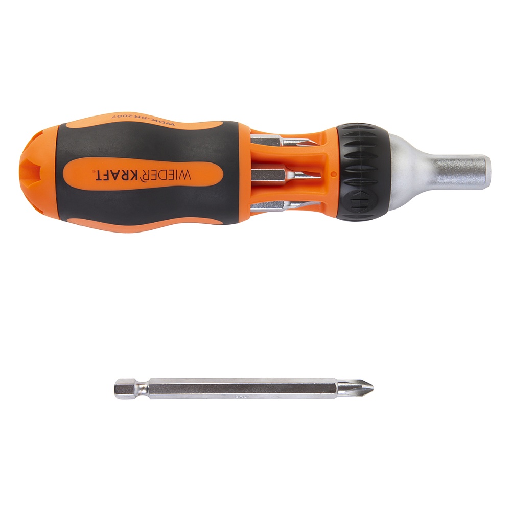 WDK-SR2007 Реверсивная отвертка с набором бит SL, PH, 7 предметов Wiederkraft